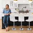 thumbnail image 6 of YRLLENSDAN Adjustable Bar Stools Set of 2, Kitchen Bar Stools Swivel Bar Stools with Back Bar Stools for Kitchen Counter, White, 6 of 7