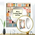 thumbnail image 3 of Designart "Playful Patterns Mid Century Pink Delight IV" Abstract Square Mirror For Wall Decor - Large Pink Square Printed Wall Mirror Art - Wall Mounted Square Large Mirror, 3 of 5