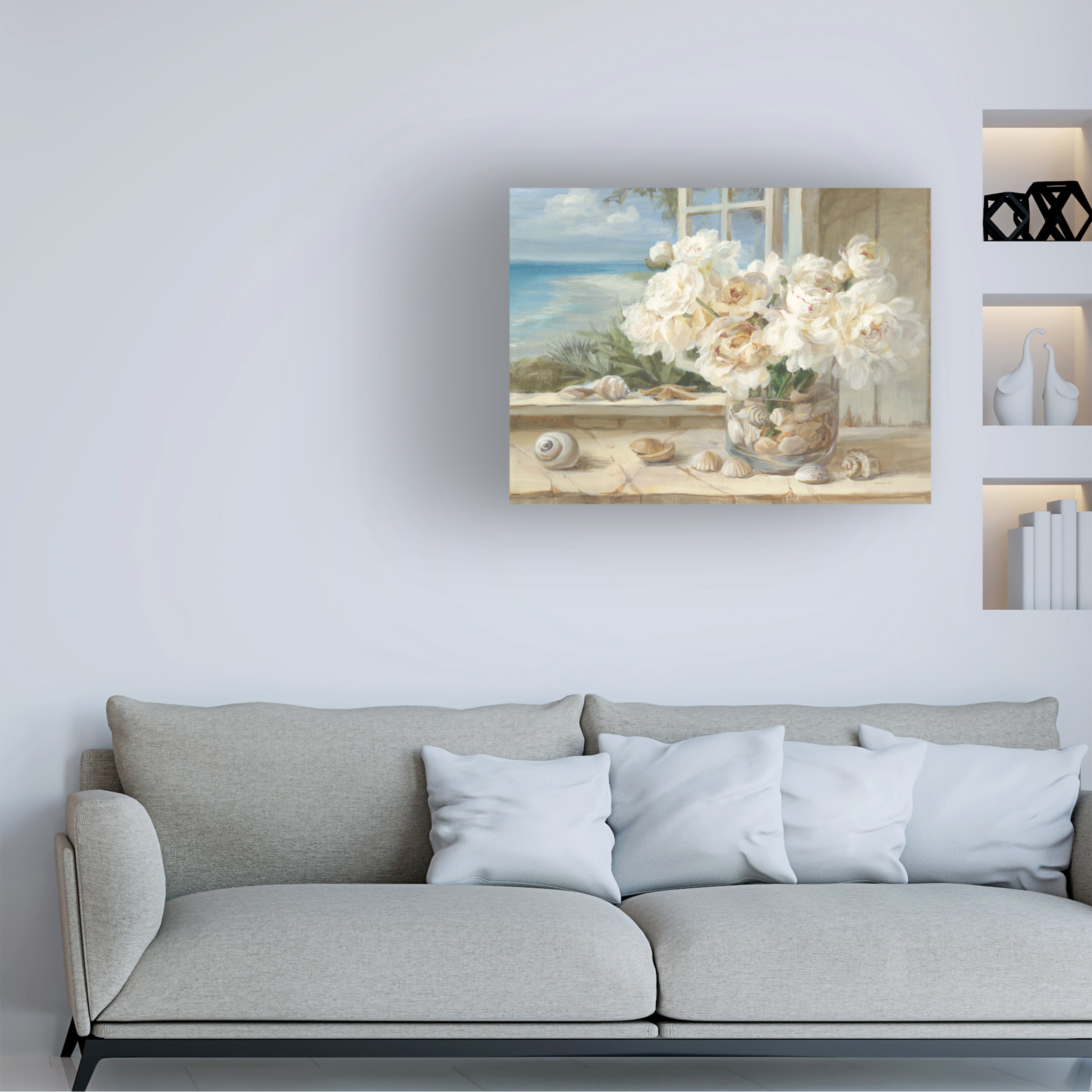 Trademark Fine Art Danhui Nai By The Sea Painting Canvas Wall Art - 18x24