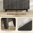 thumbnail image 5 of 55" Modern Sideboard Buffet Cabinet with Fluted Doors Wood Legs, Dark Gray, 5 of 8