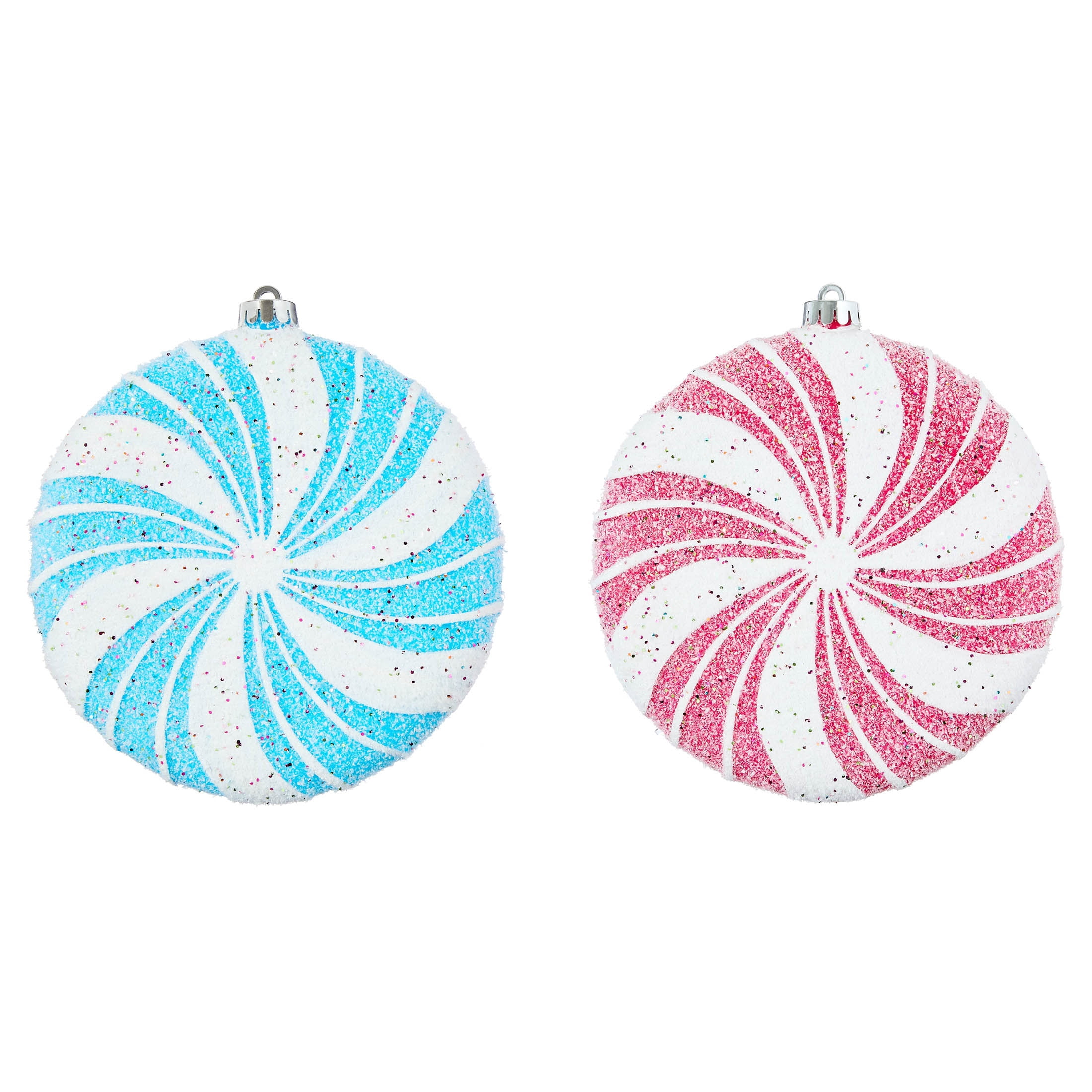 2-Count Pink and Blue Jumbo Candy Shatterproof Christmas Ornaments, 7.5", by Holiday Time
