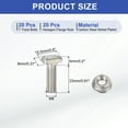 thumbnail image 2 of 20Set T-Slot Bolts, Drop-in Bolt Hammer Head with Hexagon Flange Nuts T-Bolt Stud Sliding Screw M8x25mm, 2 of 6