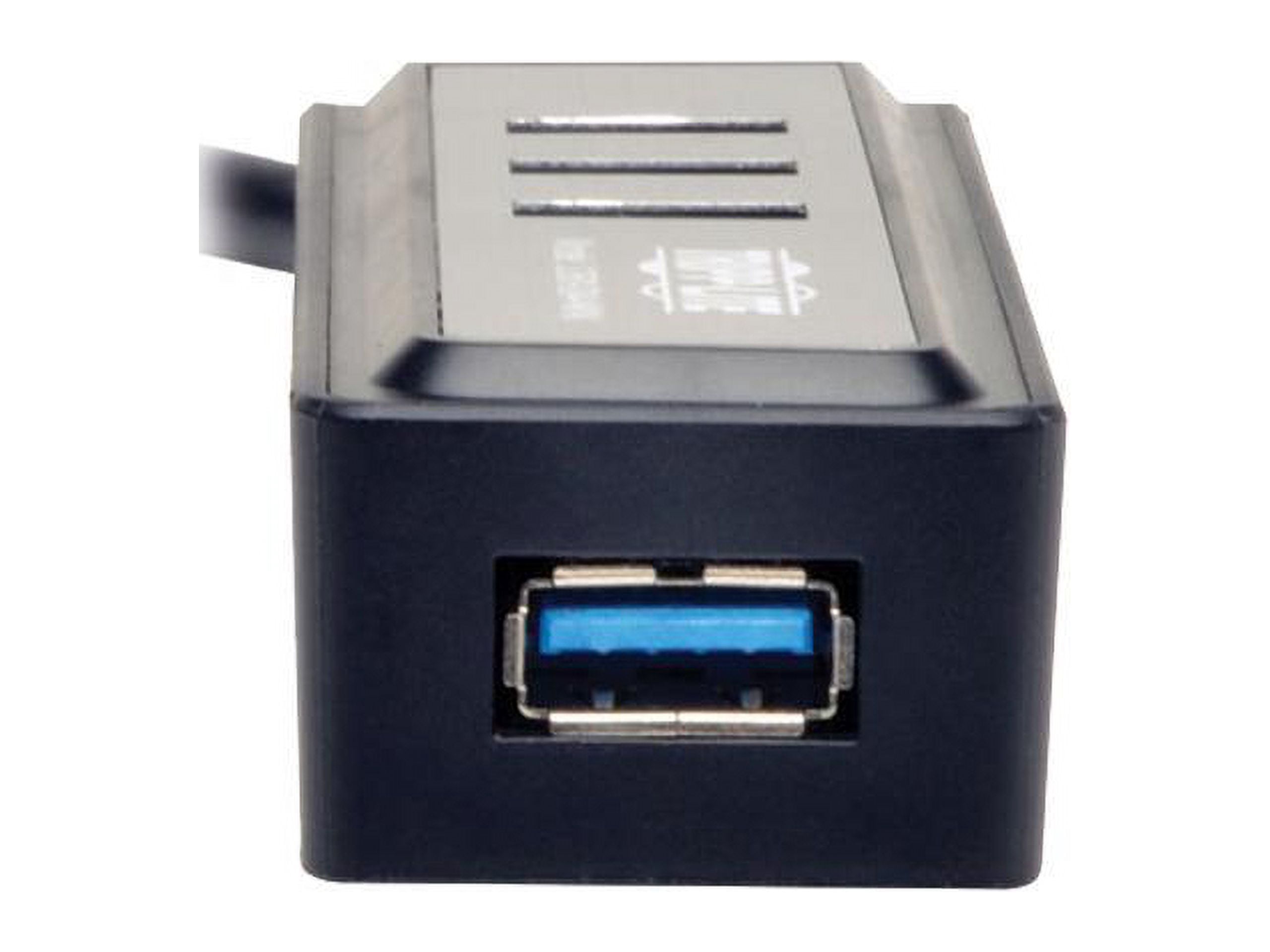 "Tripp Lite 4 Port USB 3.0 Hub, Portable, Super Speed Mini Hub with Built In Cable (U360-004-MINI)"