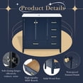 thumbnail image 5 of 36'' Bathroom Vanity with Sink Combo Set, Modern Bathroom Cabinet with 4 Drawers, Freestanding Wood Bathroom Vanity Set with Solid Wood Feet,  Blue, 5 of 9
