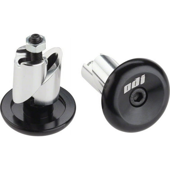 ODI Black Aluminum Bar End Plugs (F71APB)