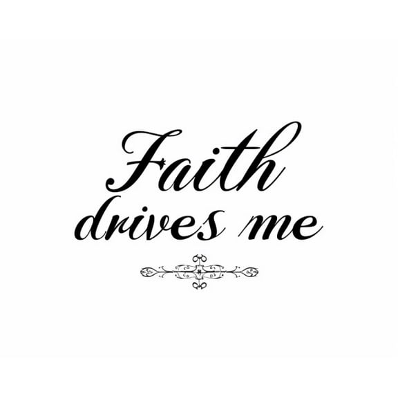 Faith Drives Me Inspirational Christian Car Sticker – Motivational Vinyl Decal for Cars, Trucks, SUVs, Bumpers, and Vehicle Decorations – Perfect Faith-Based Gift for Believers and Auto Enthusiasts