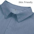 thumbnail image 5 of Thrilos Mens Dress Shirts Long Sleeve Tops Button Up Work Shirts Casual Linen Shirt for Men, 5 of 7