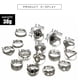 thumbnail image 3 of Arriba Set Vintage Anillos Mujeres Azul Bohemio Anillos de Plata 15pcs/Set Stack Rings, 3 of 7