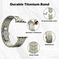thumbnail image 3 of KOMI Titanium band is compatible with Apple Watch Ultra 2 band 49mm 45mm 44mm 42mm, metal band for iWatch Ultra SE Series 9 8 7 6 5 4 3 21 1 Men's replacement band, 3 of 7