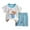 B1034-Light Blue, variant on UAYOTSE Boys Comfortable Short Sleeved Two Pieces Set with Cute Cartoon Pattern,Sizes 7-8 Years
