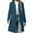 Blue, variant on Wutalume Women's Fashion Long-Line Slim-Fit Coat Solid-Colour Long-Sleeved Outerwear, Elegant Wool Blend, Perfect for Fall and Winter, Office and Casual Occasions,Army Green L
