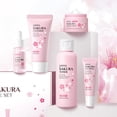 thumbnail image 4 of LAIKOU- Set de cuidado de la piel JAPAN SAKURA Sets de regalo de belleza para mujeres Kit de cuidado de la piel con limpiador, t&oacute;nico, suero, crema para ojos, 4 of 8