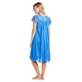 thumbnail image 2 of Casual Nights Women's Fancy Lace Neckline Silky Tricot Nightgown - Navy - XX-Large, 2 of 4