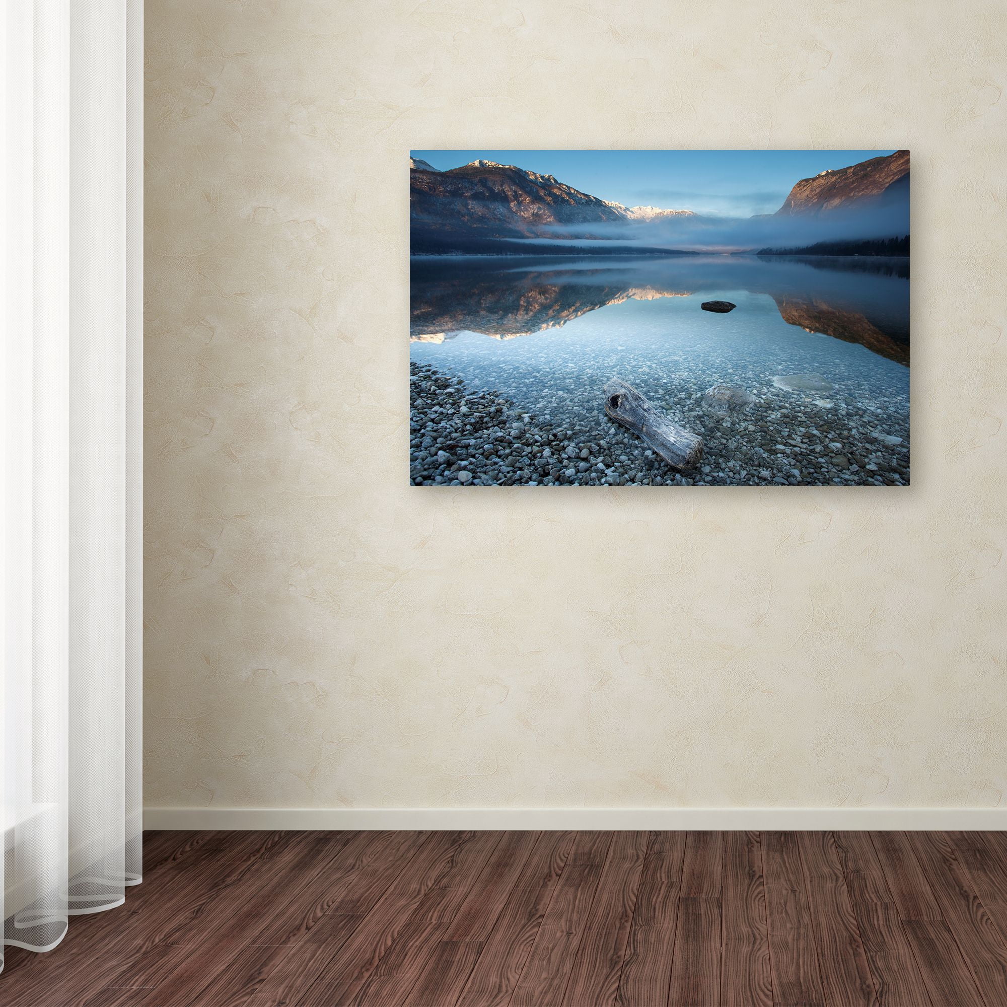 Trademark Fine Art Landscape Canvas Art ' Bohinjs Tranquility ' by Bor