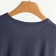 thumbnail image 4 of Pijama de manga corta para mujer, color liso, manga corta, camiseta fina, pijama de manga corta, blusa de poliéster, 4 of 8