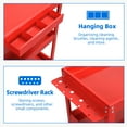 thumbnail image 6 of Uforic 3-Tier Metal Tool Cart on Wheels, Rolling Service Cart with Hanging Board & Storage Box, Red, 6 of 7