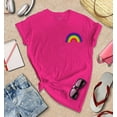 thumbnail image 3 of S4E Women's Rainbow Flag LGBTQ Gay Pride T-Shirt Small Heliconia Pink, 3 of 4