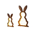 thumbnail image 1 of Adorable Rabbit Night Light Wooden Material Soft Glow Dimmable for Bedroom Desktop Nursery, 1 of 4