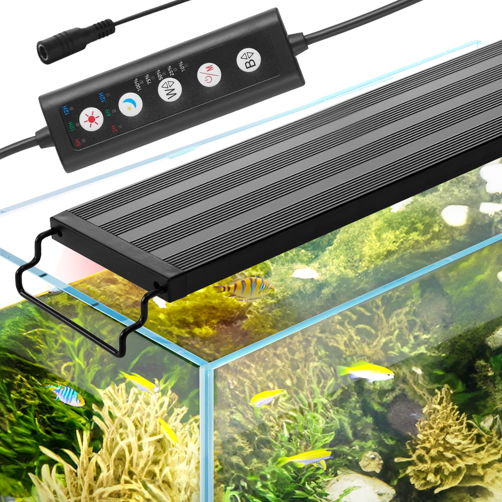 Vevor Aquarium Light 36w Full Spectrum Aquarium Led Lights For 48 54 Fish Tank