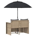 thumbnail image 5 of vidaXL Garden Sofa with Cushion 8 pcs Beige and Light Grey Poly Rattan, 5 of 6
