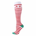 thumbnail image 1 of WEAIXIMIUNG Purple Socks Christmas Printed Calf Socks Long Tube Knee Socks, 1 of 2