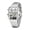 All Silver, variant on Retro Square Digital Watch with Temperature Display Unisex 7.5Inch Analog 3 Time Zones Luminous Backlight 50M Waterproof Alarm Stopwatch Week/Date