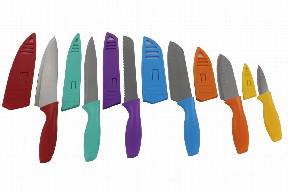 Lightahead Stainless Steel Kitchen Colored Knife Set 6 Knives Set
