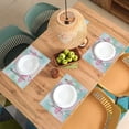 thumbnail image 4 of Cute Colorful Flamingos Placemats Set of 4 Rectangle Table Mats Washable Heat-Resistant Place Mat for Kitchen Dining Table Decor Indoor Outdoor, 4 of 6