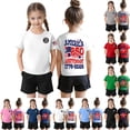 thumbnail image 2 of Grblisyd Girls 4th of July 250 Years America Shirt American Flag Crew Neck Tee Independence Day Short Sleeve Shirt for Kids 1-13 Years, 2 of 6