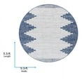 thumbnail image 5 of Livabliss Outdoor Rugs, 5ft Round Eagean Global Blue Round Area Rug for Patio, Porch, Deck, Backyard, Waterproof Indoor Outdoor Carpet (5'3" x 5'3"), 5 of 7