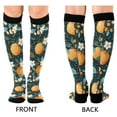 thumbnail image 4 of FORMRS Womens Knee High Socks Casual Long Thick Travel Daily Wear, 1 Pair, Green Oranges, 4 of 6