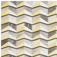 thumbnail image 4 of SAFAVIEH Studio Leather Xzavier Geometric Runner Rug, Ivory/Yellow, 2'3" x 7', 4 of 6