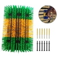 thumbnail image 1 of Cepillo para rascar ganado, herramienta de limpieza, cepillo de completo para caballos, cerdos, ganado Verde y amarillo, 1 of 8