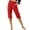 Red, variant on Puliio Womens Pants Mid-Riseb Utton Capri Pants With Pockets Daily Wear Spring Summer Activities Stylish Relaxed Fit Trousers