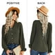 thumbnail image 4 of Camisas con cuello en V y botones para mujer, manga larga/corta, para oficina, informales, de negocios, blusas lisas, 4 of 6