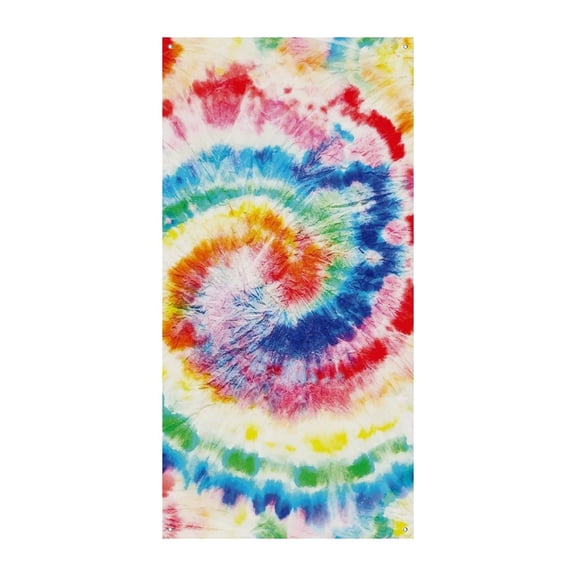 Curtain Decoration Banner 70.9×35.4in Durable Wear Resistance Wind Resistance For Company Activities Family Gatherings Annual Meeting Opening Swirl Rainbow Pink Tie Dye