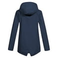 thumbnail image 3 of HAPIMO Women's Outdoor Waterproof Athletic Jacket Coats Fall Winter Fleece Lined Warm Coats Long Sleeve Full Zip Jacket Solid Pocket Hooded Coat Navy XXXL, 3 of 6