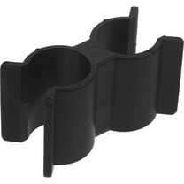 LULULION Lightweight Double Clamp Boat Accessory Sturdy Black Pole Connector for Yacht