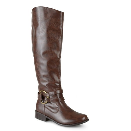 Brinley Co. Womens Wide-Calf Knee-High Riding Boot - Walmart.com