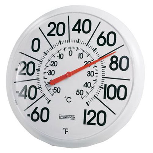 Springfield Big and Bold Low Profile Patio Thermometer 13.25-Inch 
