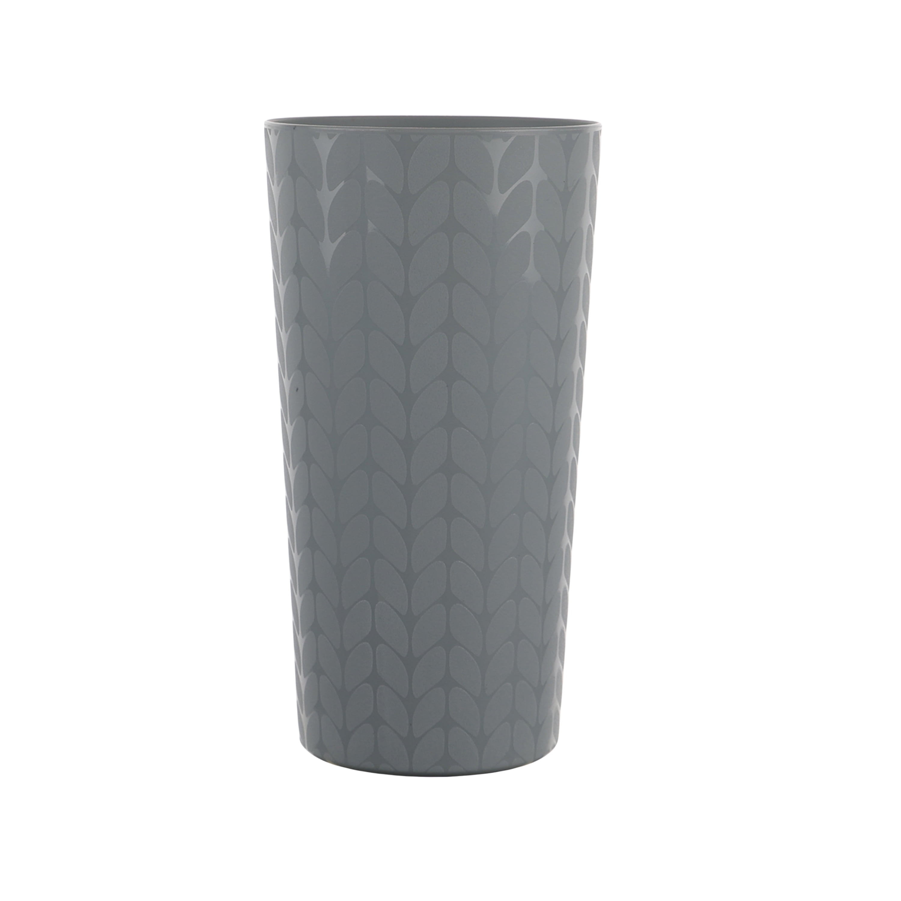 Mainstays 30-Piece Plastic Braided Pattern Dinnerware Bundle Set, Gray