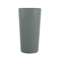 Mainstays - Grey Round Plastic Tumbler, Interwoven Braided Etched, 26-Ounce