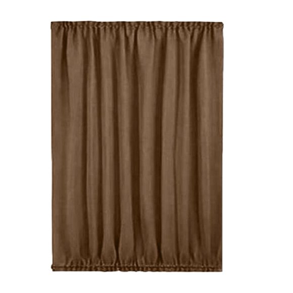 DOLITY Solid Blackout Curtain Drape French Door Patio Glass Door Short Panel Coffee