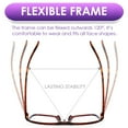 thumbnail image 3 of TERAISE Rectangle Fashion Resin Eyeglasses,Blue Light Blocking Reading Glasses Women Men,2.0x 4 Pack, 3 of 7