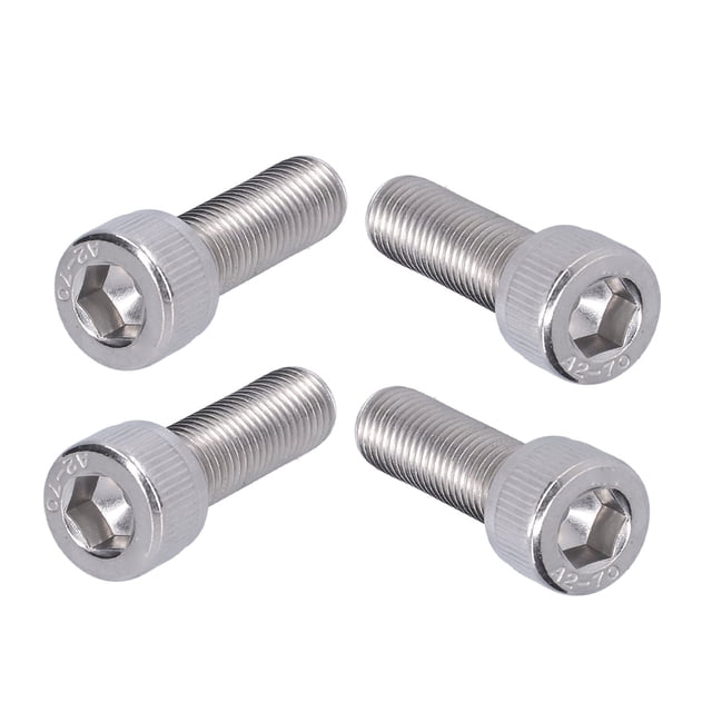 A2-70 Hex Bolt, Socket Cap Screw, A2-70 Stainless Steel 304, 18-8, for Remote Control, Model Making, 304 Stainless Steel, Fully Threaded, UNC, DIN 912, Hex Head Bolt, Made of A2