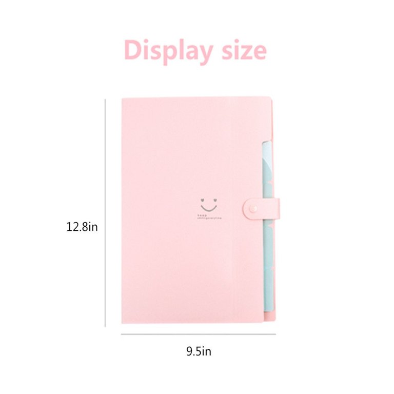 ZZKKO 13-Pocket Expanding File Folder - Pink Blush Flowers, Letter/A4 Size, Zipper Closure With Labels & Wrist Strap