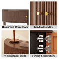 thumbnail image 6 of Tcbosik Half Moon Console Table with Storage, Small Sofa Table with Shelf and 2 Drawers, Narrow Entryway Table for Living Room, Hallway, Foyer, Brown, 6 of 6