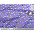thumbnail image 2 of Soimoi Purple Cotton Voile Fabric Cupcakes Food Print Fabric by Yard 42 Inch Wide, 2 of 3
