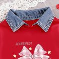thumbnail image 5 of TOWED22 Toddler Baby Girl Clothes Fall Outfits Long Sleeve Sweatshirt Tops + Pants Set 2 Piece Outfits for Girls,Red,2-3 Y, 5 of 8