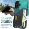 thumbnail image 2 of Smartish® iPhone 16 Wallet Case - Wallet Slayer Vol. 2 [Slim + Protective] Credit Card Holder w/Kickstand - Drop Tested Hidden Card Slot Cover Compatible w/Apple iPhone 16 - Moving Mountains, 2 of 6